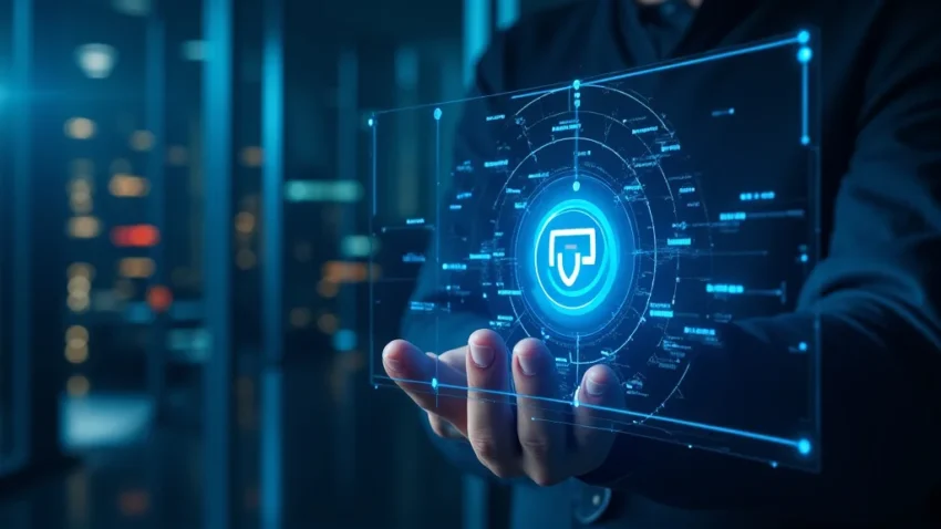 Finding Good Business Web Hosting Reviews The image shows a laptop displaying a webpage filled with helpful information about finding good business web hosting reviews.